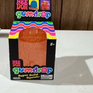 Needoh ORANGE Gum Drop Squishy Sensory Toy Fast Ship